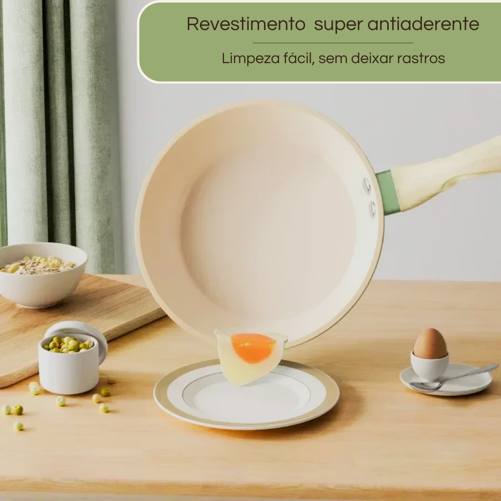 Descubra a Revolucionária Frigideira Cerâmica Antiaderente Innerwell Stone Olive