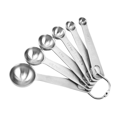 Conjunto de Colheres Medidoras Redondas em Inox