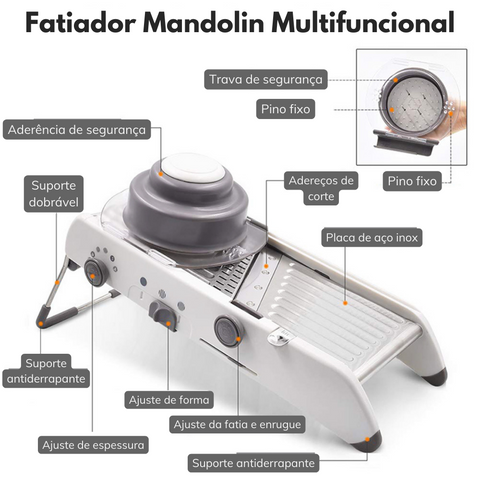 Fatiador Mandolin cortador de legumes - Kitcneh & Co