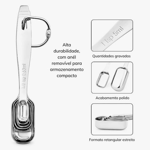 Colher Medidora Inox, Conjunto De Colheres Medidoras, Colher Medidora Retangular, Utensílio De Medição Para Cozinha, Colher De Inox Para Temperos, Medidor De Ingredientes, Colher Para Assar, Medidor De Colher Inox, Kit Colheres Medidoras, Colher De Chá E Colher De Sopa, Colher, Colher Medidora, Colher Para Cozinha, Colher Para Medir, Colher Para Temperos, Colher Medidora, Medidor